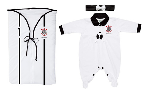 Kit Bebê Saída De Maternidade Corinthians 2 Oficial Menina