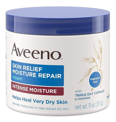 Aveeno Skin Relief  Crema Reparadora Intensa Sin Olor 11 Oz