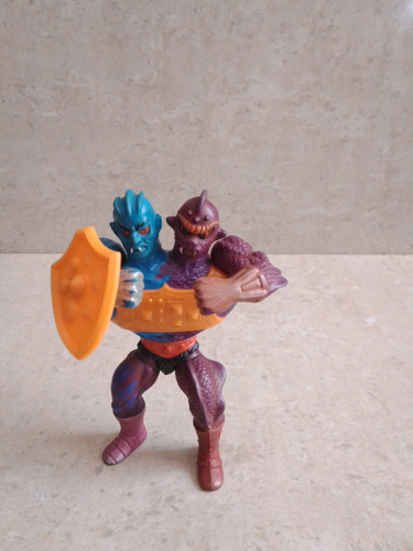 Motu Vintage Two Bad. Mattel Inc 1984 Variante Espalda Plana