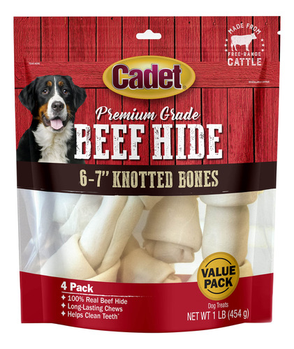 Cadet Piel De Res De Alta Calidad Para Perros, Masticables,