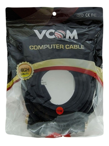 Cable Vga Vcom 5 Metros  Macho/macho 