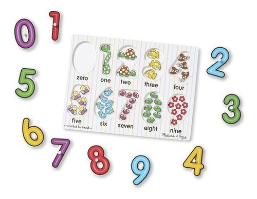 Rompecabezas De Encastre De Números Marca Melissa And Doug