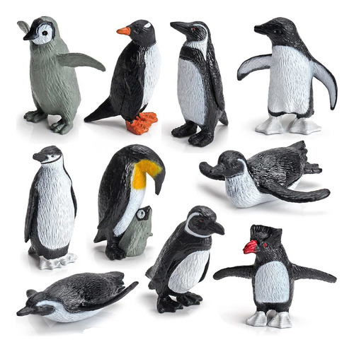 Juegos De Acción Figuras Realistas De Pingüinos Ár Fr80mn