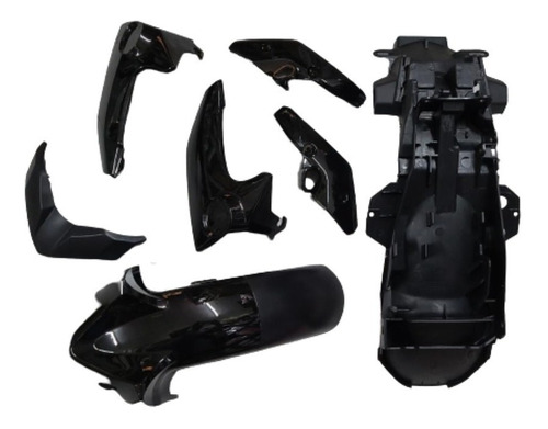 Set De Plasticos Negros Yamaha Fz 16 ( Modelo Viejo )