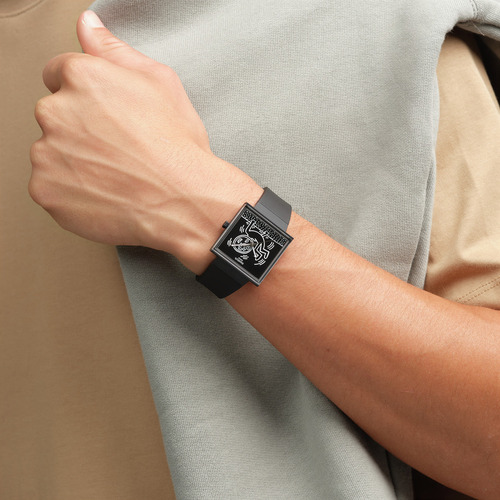 Reloj Swatch Break Loose So34z103 Correa Negro Bisel Negro Fondo Negro