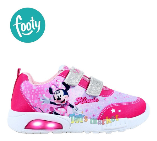 Imagen 2 de 7 de Zapatillas Con Luces Led Footy Disney Frozen Mickey Minnie
