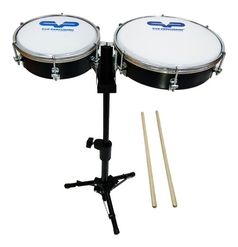 Timbaleta Infantil Niño Pyp Percusion + Palillos Color Negro