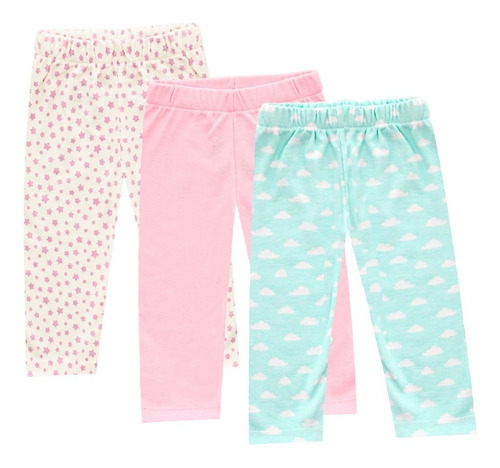 Set De 3 Pantalones Bebe Niña