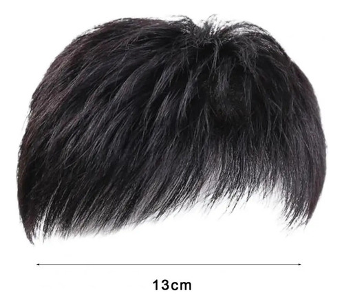 Nuevo Postizo Corto Y Liso Con Flequillo For Hombre, Peluca