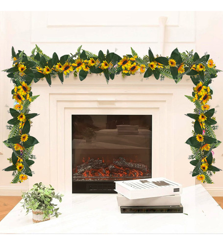 W Simulated Sunflower False Flower Vines Staircase Door 2003