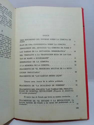 Lenin - La Comuna De París - Editorial Progreso - Tapa Dura (Usado)