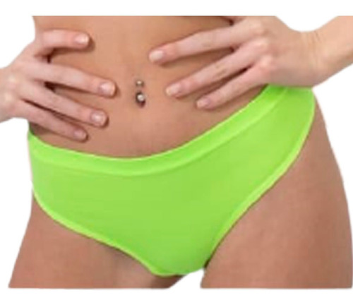 Culotteless Colaless Microfibra Lycra Seamless Fluor Nibel