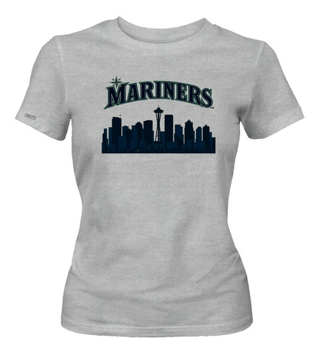 Camiseta Seattle Mariners Ciuda Azul Beisbol Dama Mujer Ikrd