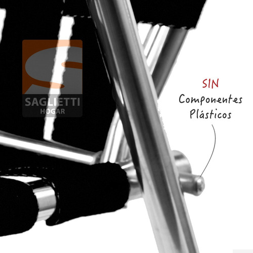Imagen 5 de 8 de Sillon Aluminio Ancho Xxl Super Reforzado 160 Kg Alumel
