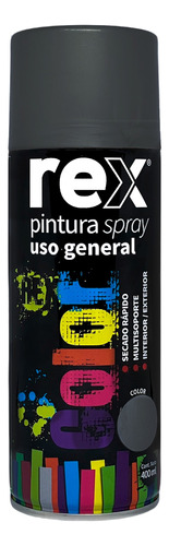 Pintura Spray General Gris Maquina 400 Ml Rex 60051