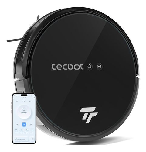 Robot Aspirador Tecbot S1 2 En 1 Para Barrer Y Fregar Color Negro