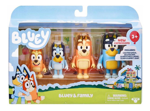 Bluey & Family New Expressions Play Set X 4 Pza Marca Moose