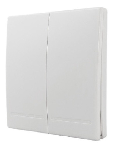 Tecla De Pared Rf 2 Botones Domotica 433mhz Smart Demasled Color De La Luz Blanco