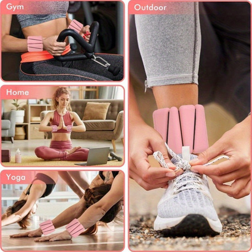 1 Par De Pulseras Pesadas De 1 Libra Para Entrenamiento De F