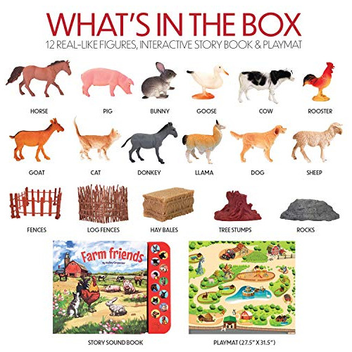 Lil-gen Animales Granja Juguetes Con Libro De Sonido 8nbwu