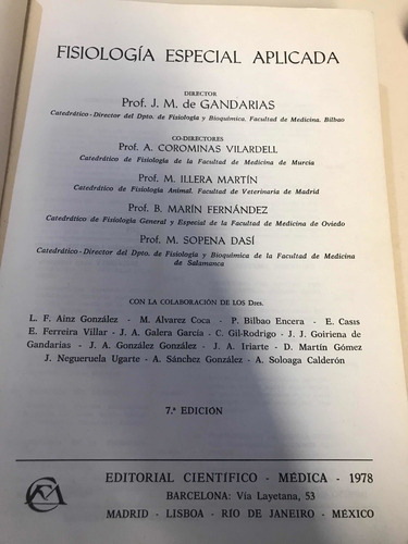 Fisiología Especial Aplicada Tomo Ii (Usado)