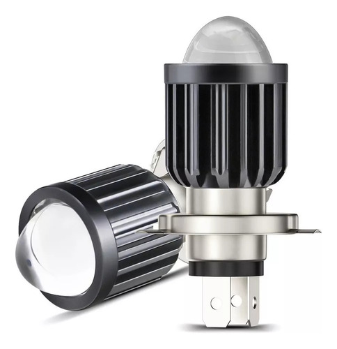 · 2x H4 Moto Mini Proyector Led Bombillas De Faro Doble Col