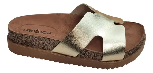 Moleca Sandália Papete Anatômica Confortável Moda Feminina Original