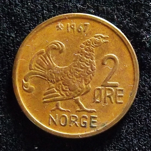 Noruega 2 Ore 1967 Muy Bueno Km 410 Gallina Moor