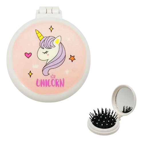 Cepillo De Pelo De Unicornio, Mini Cepillo De Pelo Plegable 