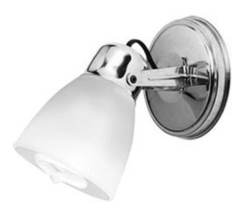 Spot De Pared Con Tulipa De Vidrio Platil Apto Lampara Led