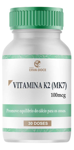 Vitamina K2 Mk7 100mcg 30 Capsulas
