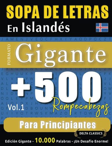 Libro: Sopa De Letras En Islandés Formato Gigante: 500 Para