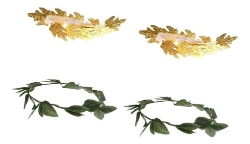 4 Piezas Hoja De Oro Verde Romano Diosa Griega Laurel Caesar