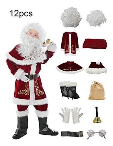 Disfraz De Halfjuly Santa Para Niños, Conjunto De 12 Uds, Tr