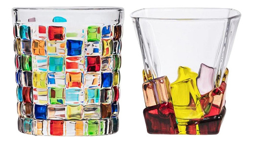 2 Vasos De Whisky De Moda, Cristalería, Copa De Cóctel,