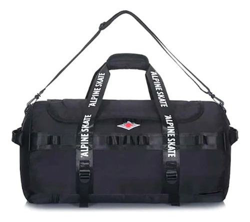 Bolso Mochila C/botinero Viaje Cabina Gym Impermeable Alpine Color Negro