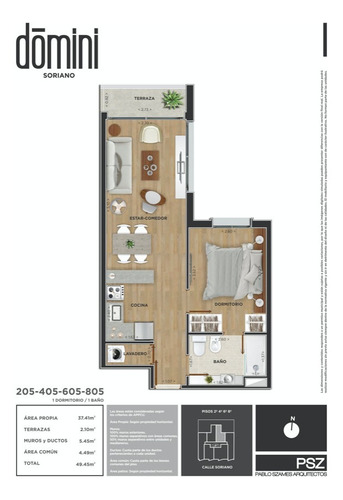 Imagen 6 de 9 de Venta Apartamento 1 Dormitorio Centro Domini Soriano