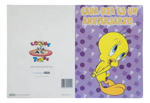 Tarjetas Looney Tunes Original 1996 Regalo Cumple Navidad Piolín Amor