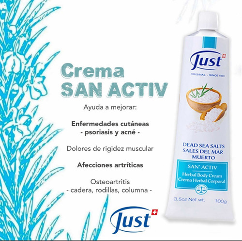 Crema San Activ Con Sales Del Mar Muerto 100g Envió Gratis