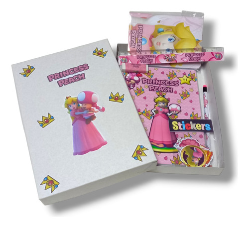 Cuaderno A5 De La Princesa Peach S.m (box Con Vs Productos)