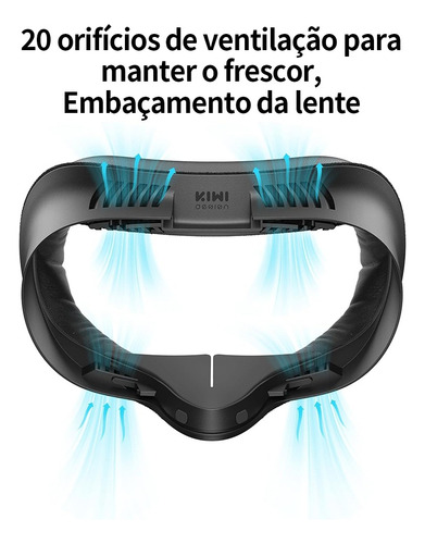 Kiwi Design V4 Interface Facial 2*face Pads, Para Quest 3s
