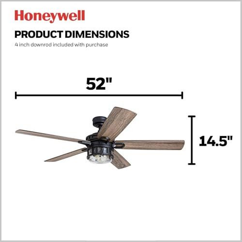 Ventiladores De Techo Honeywell 50690-01 Bonterra, 52 Pulgad