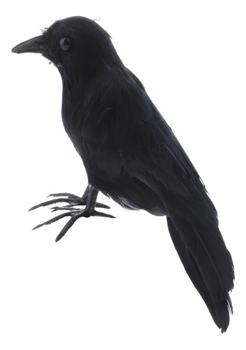 Pájaro De Cuervo Artificial Realista De Cuervo Negro De 2024