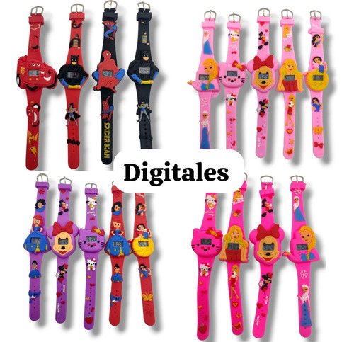 Reloj Digital Infantil Animado Unisex X Mayor X 6