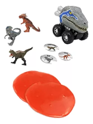 Jurassic World - Kit Jogo, Carrinho, Dinossauro - Mega Ovo