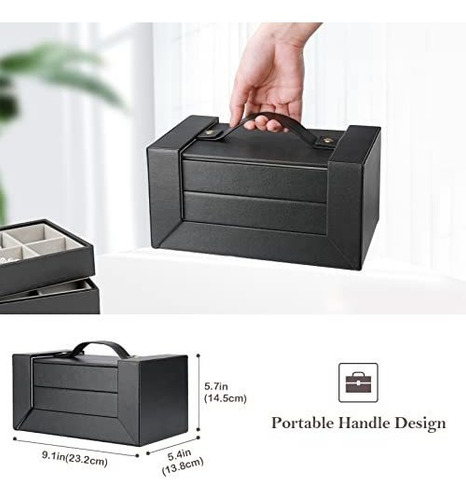 Imagen 6 de 7 de Procase Caja Organizadora De Joyas Para Mujeres Y Niñas Con