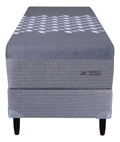 King Koil Kingsbury 80x190 Conjunto Resortes Y Espuma Visco Gris Oscuro