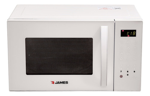 Microondas James J23 Mdb Blanco Digital Con Grill 23l Kirkor