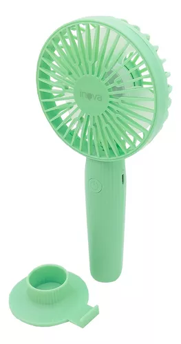 Mini ventilador portátil con reposador (Verde oliva)