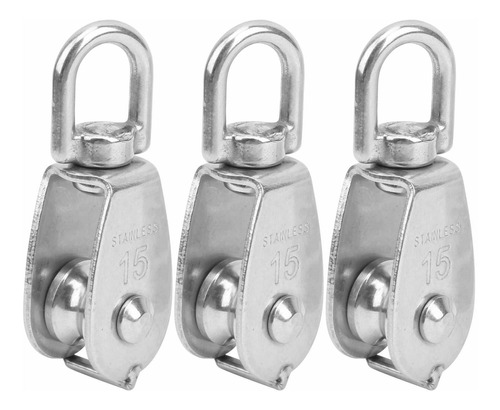 Lzkw Type Pulley 3pcs Stainless Steel 2.4inch For